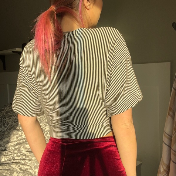 Mavi black and white striped tie top - Picture 4 of 4